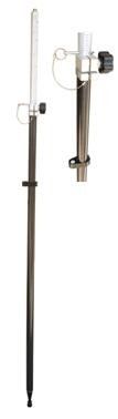 Tagent Screw Clamp 2.6m GPS Tiang Serat Karbon